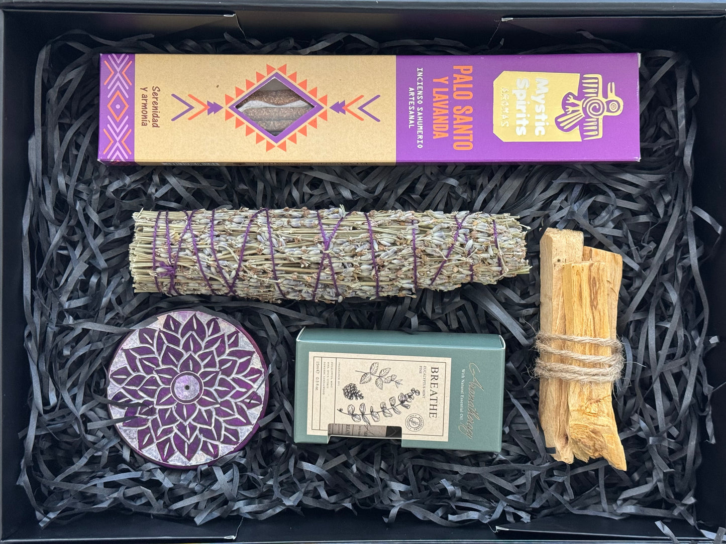 Luxury Incense Gift Box – Palo Santo & Lavender Smudge Kit (UAE Delivery)