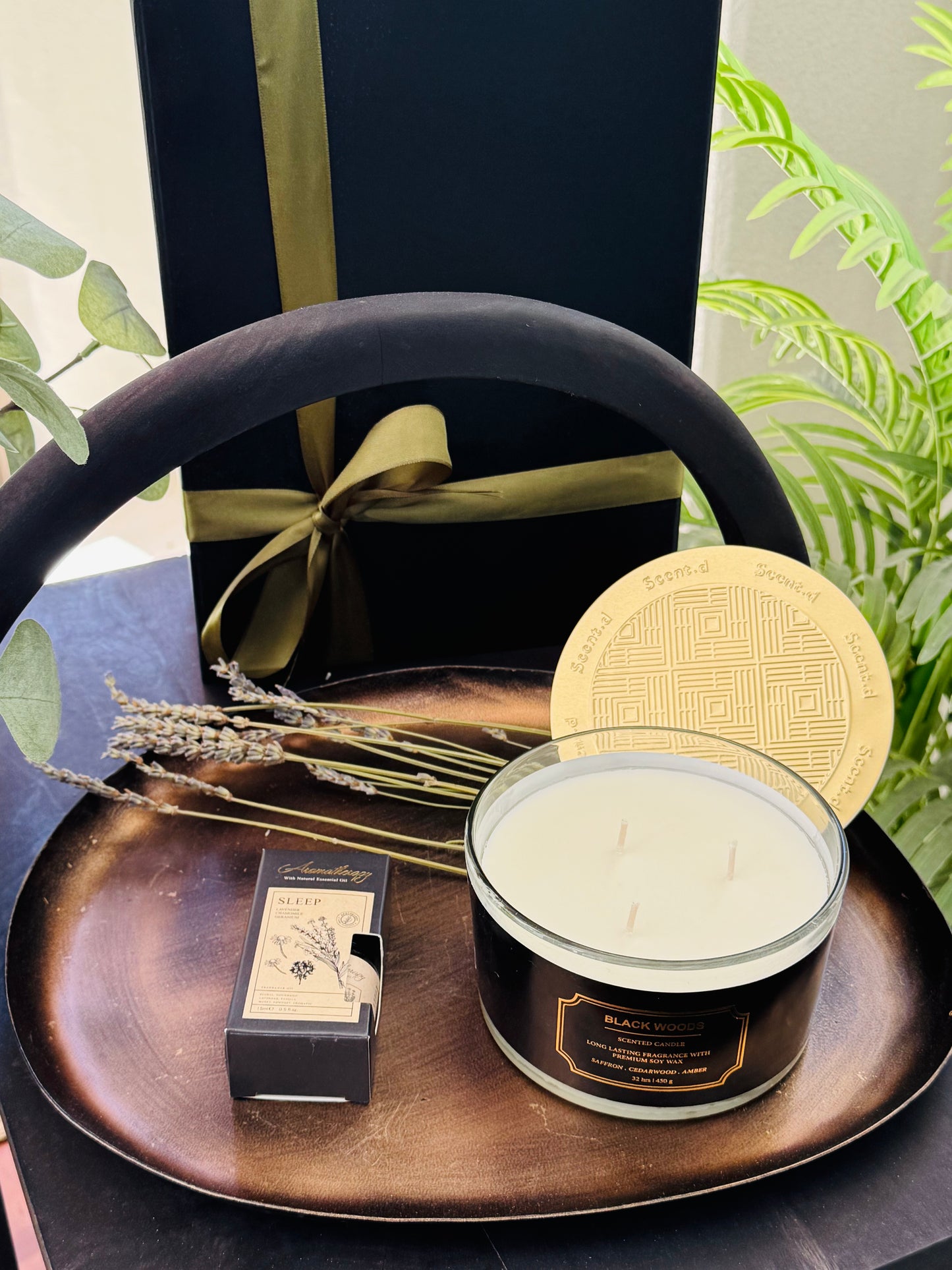 Amber Duo – Scented Candle & Oil Gift Set