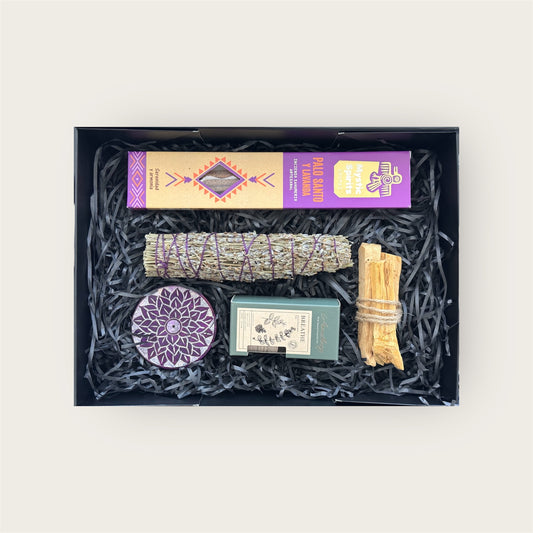 Luxury Incense Gift Box – Palo Santo & Lavender Smudge Kit (UAE Delivery)