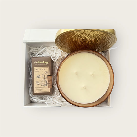 Golden Duo – Candle &amp; Oil Gift Set